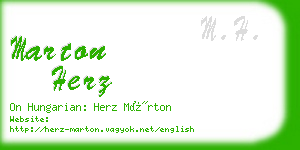 marton herz business card